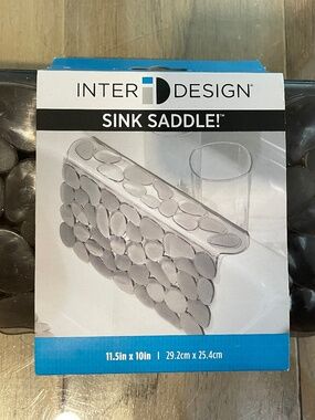 Grey Pebble-Pattern Sink Saddle